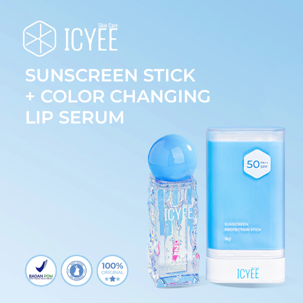 [BUNDLE] ICYEE Sun Protection & Lip Care Set – Sunscreen Stick SPF50 PA++ 18g + Lip Balm SPF25 PA+++