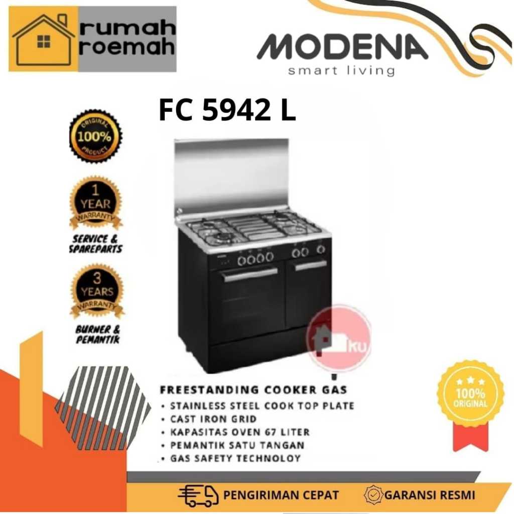 Modena Free Standing FC 5942 L Black Crystal