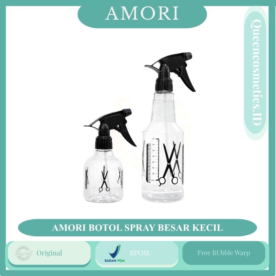 Botol Spray 250 ML, 500ML - Desain Estetik, Plastik Tahan Lama, Warna Bening - Salon Daily Besar dan