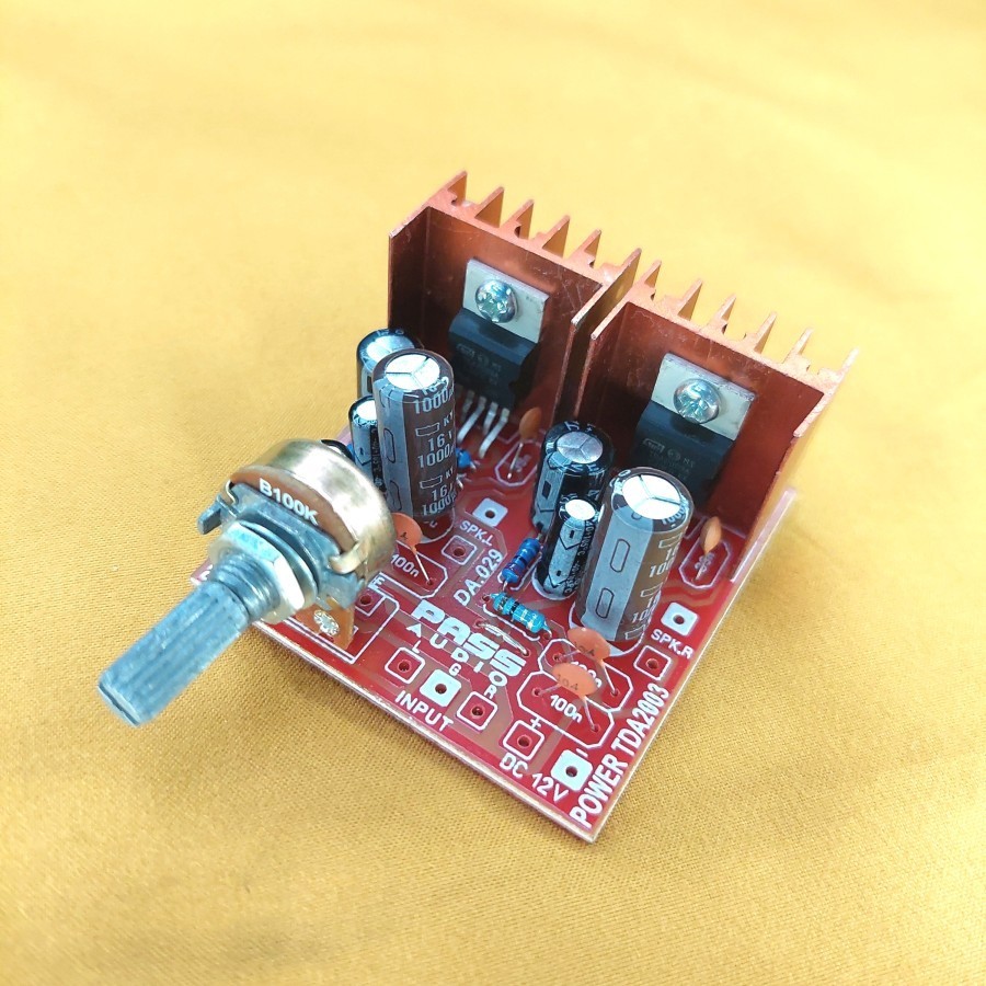 Kit Power Amplifier Speaker Aktif Stereo TDA 2003 12V DC / KIT TDA 2003 STEREO