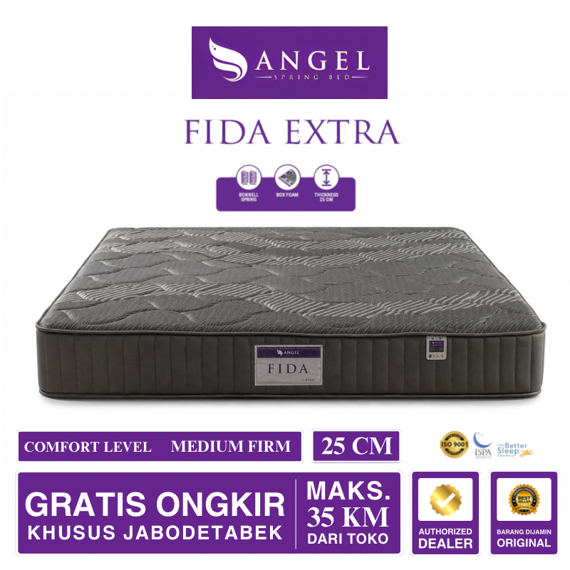 Kasur Springbed Angel Fida Extra Foam Encasement [Kasur Saja]