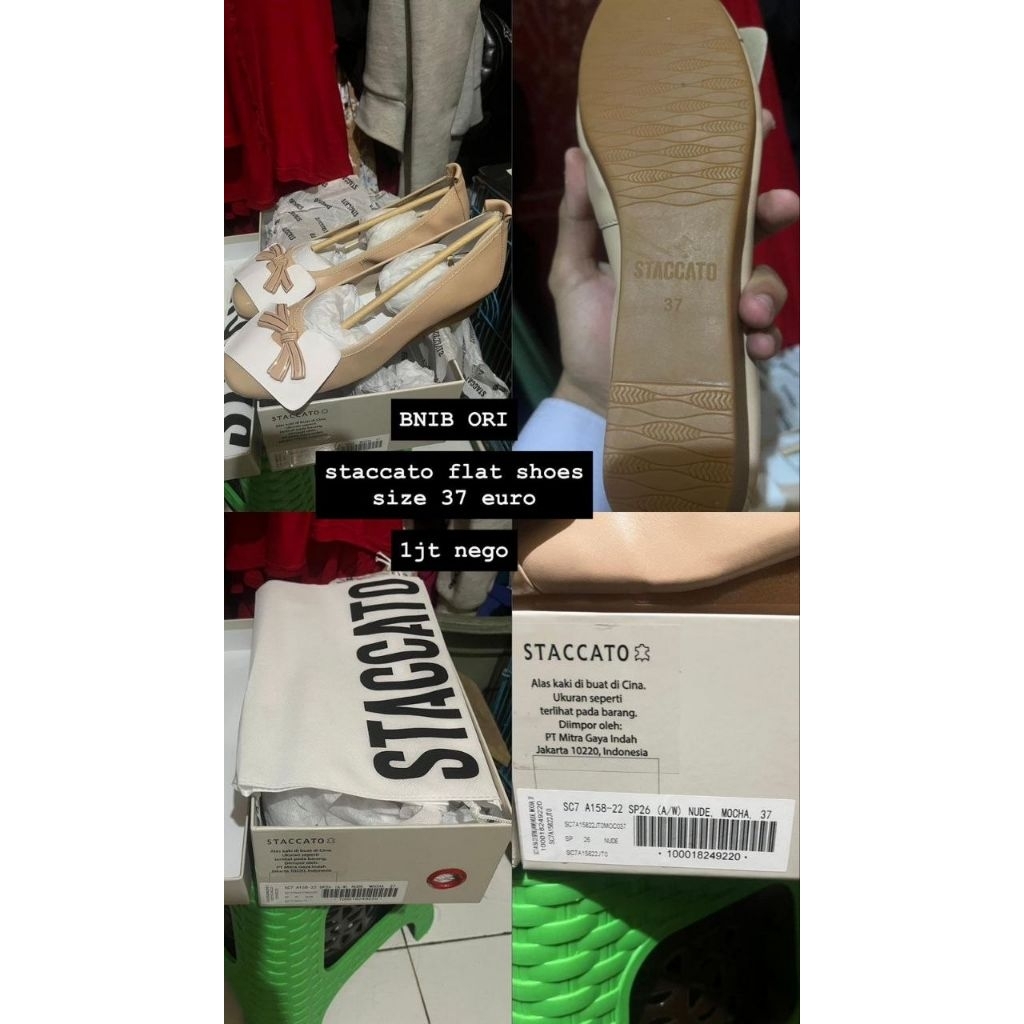 PRELOVED NEW STACCATO FLAT SHOES (BNIB ORI)