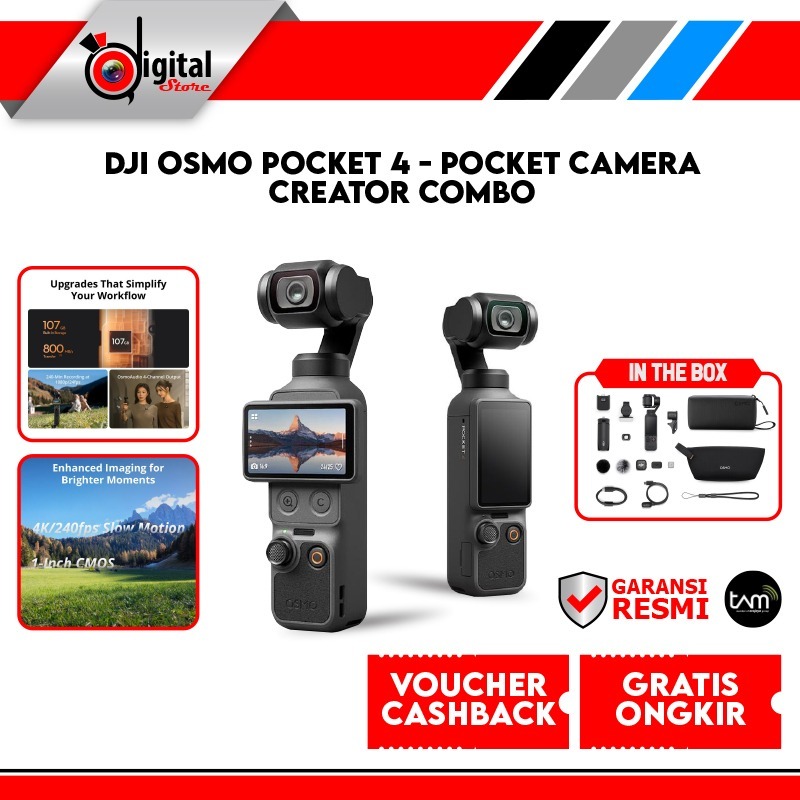DJI Osmo Pocket 4 Creator Combo - Garansi Resmi - DJI Pocket 4