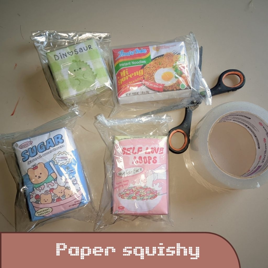paper squishy cute (handmade) bisa pilih yang mana aja, slowrising