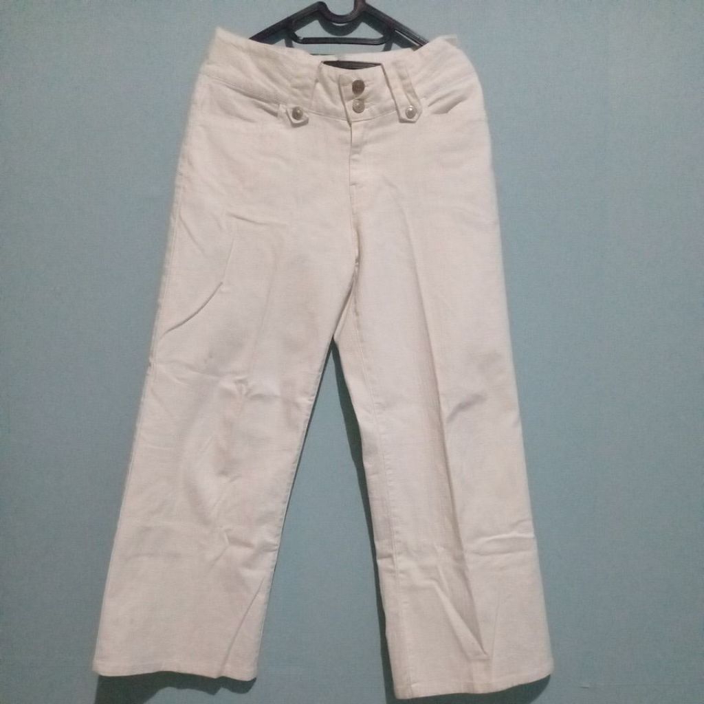 preloved celana jeans putih loose pants