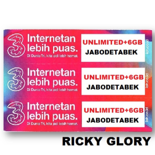 VOUCHER TRI UNLIMITED 6GB JABODETABEK