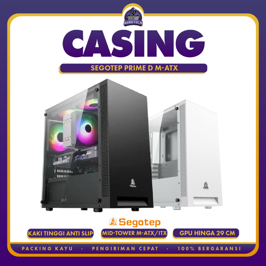 CASING SEGOTEP PRIME D M-ATX Budget PC Case Casing PC Komputer