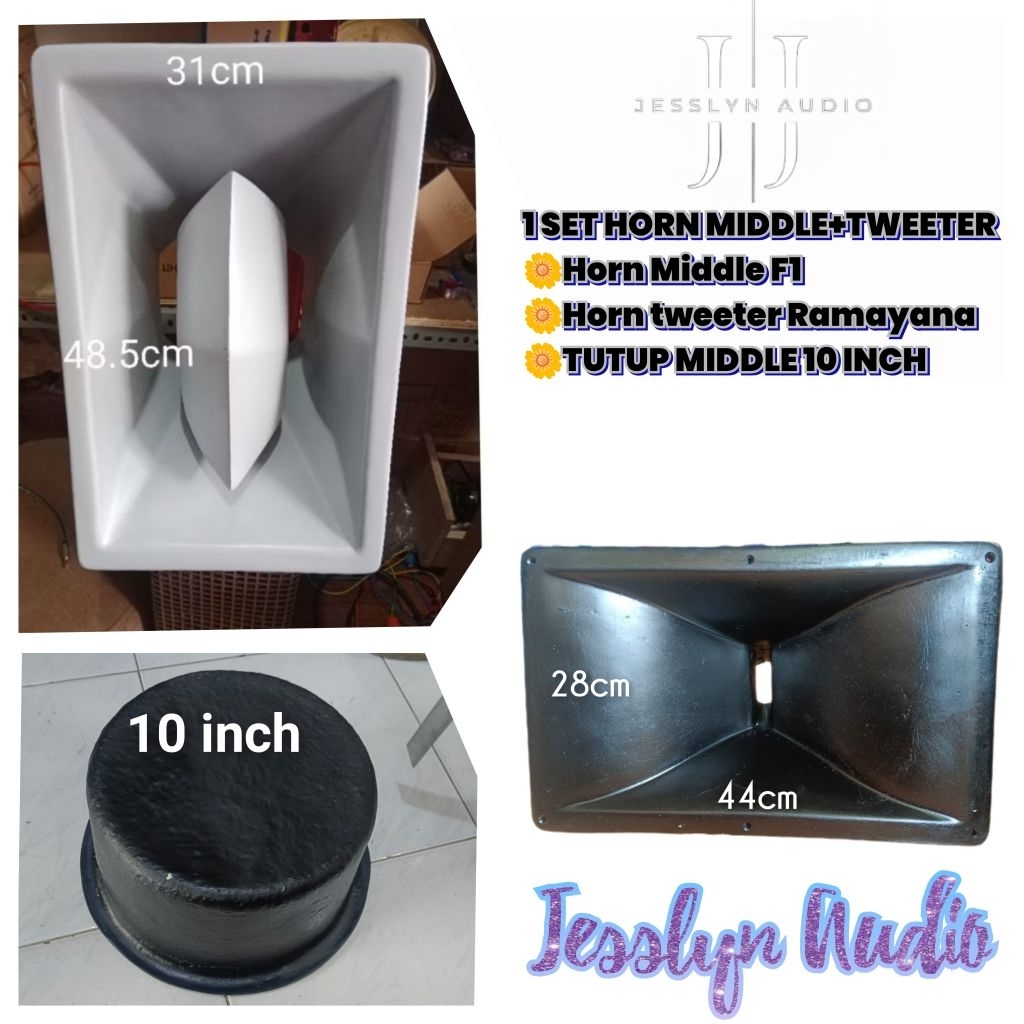 Set Horn F1 + Horn tweeter model JBL Ramayana + tutup middle 10 inch