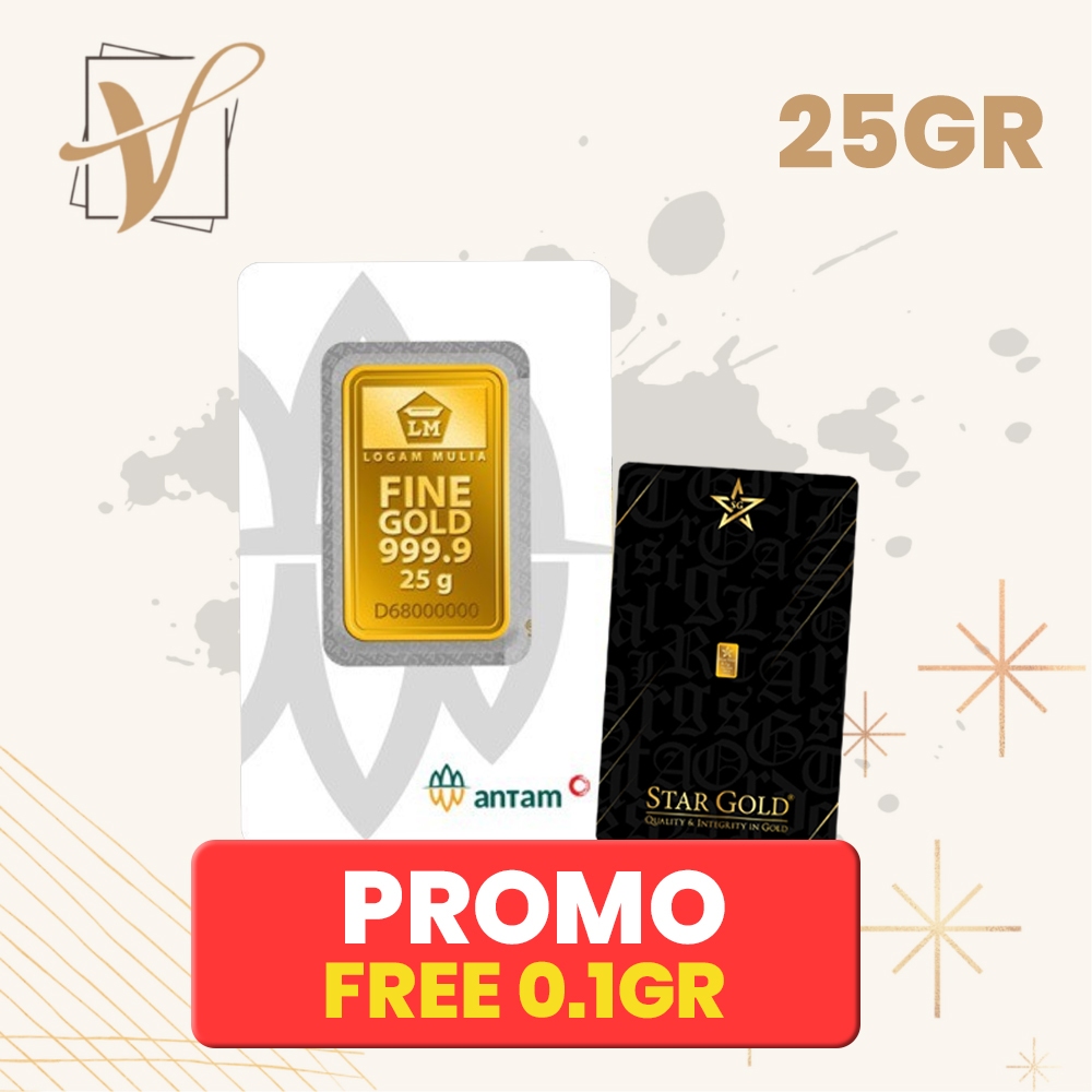 PROMO Logam Mulia Antam Press ( LM ) 25GR 25 GRAM