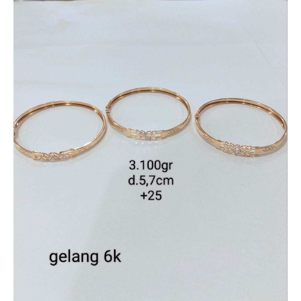 gelang emas 6 karat