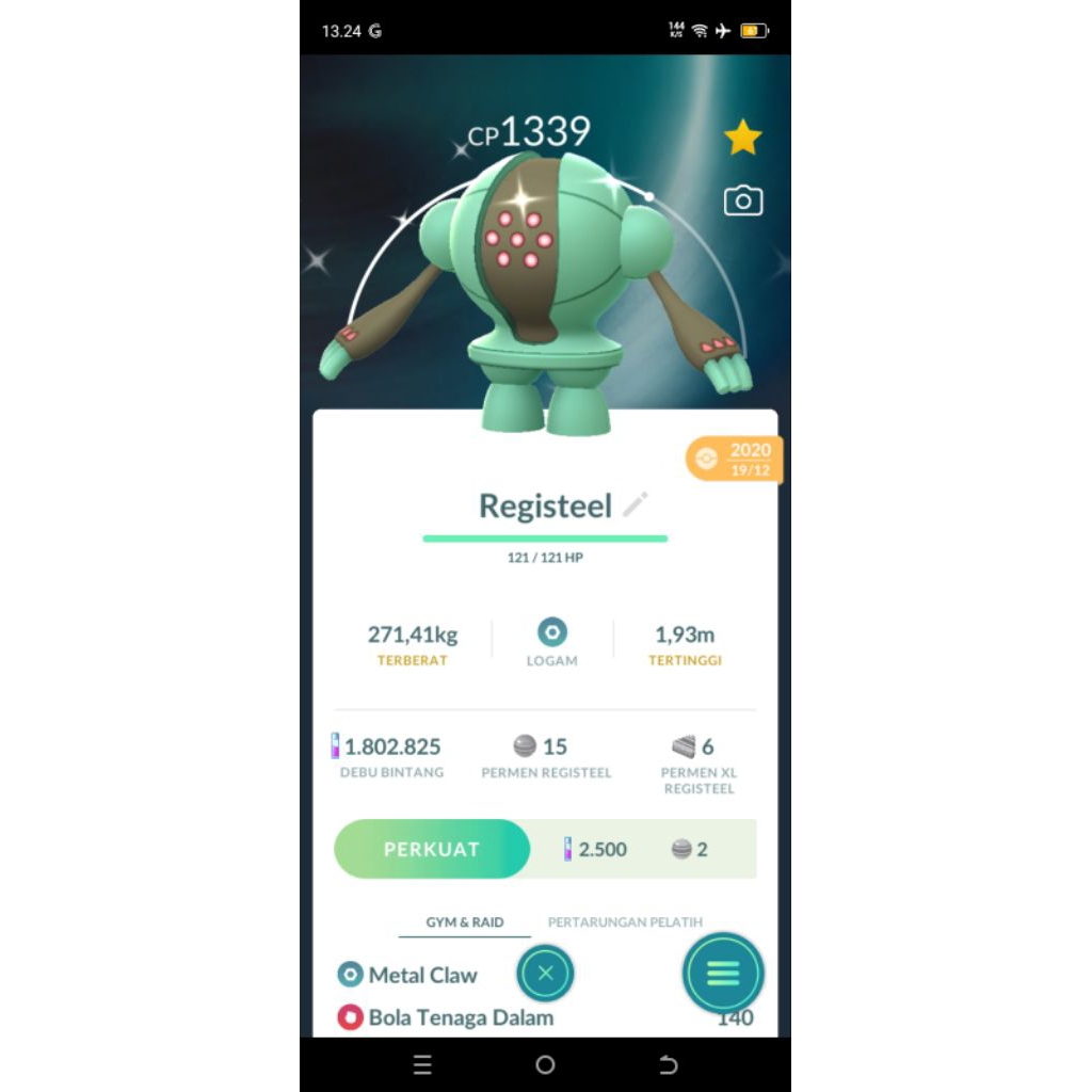 POKEMON GO - REGISTEEL SHINY LEGENDARY