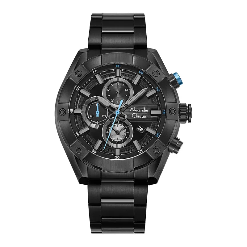 am Tangan Pria Alexandre Christie Chronograph AC6604 AC 6604 MC BIPBABU Stainless Strap Original Gar