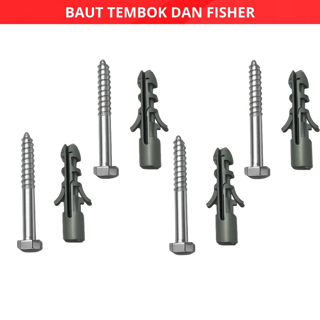 Baut Tembok Bracket Tv Untuk Dinding Ukuran M6 dan M8 MP1