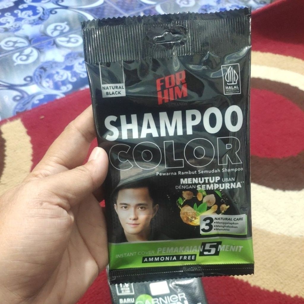 Garnier Men Shampoo Color varian Natural Black