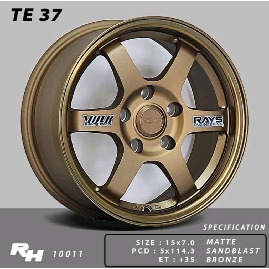 velg mobil ring 16 VOLKRAYS TE37 LEBAR 7 ET 35 velg racing r16 Innova terios rush xpander Xl7 brv wr