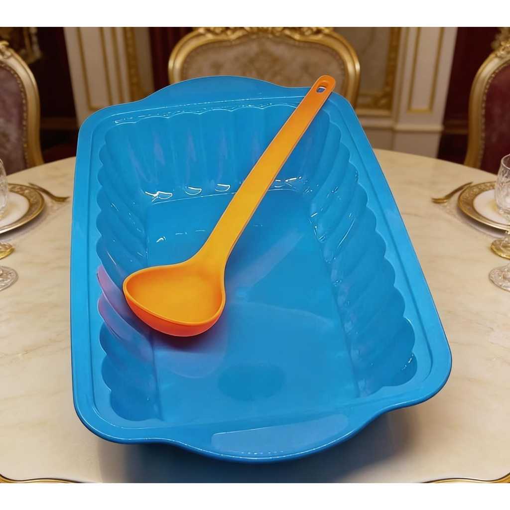 1set prasmanan /wadah saji free centong/basi kotak plastik/tempat makanan & sayuran
