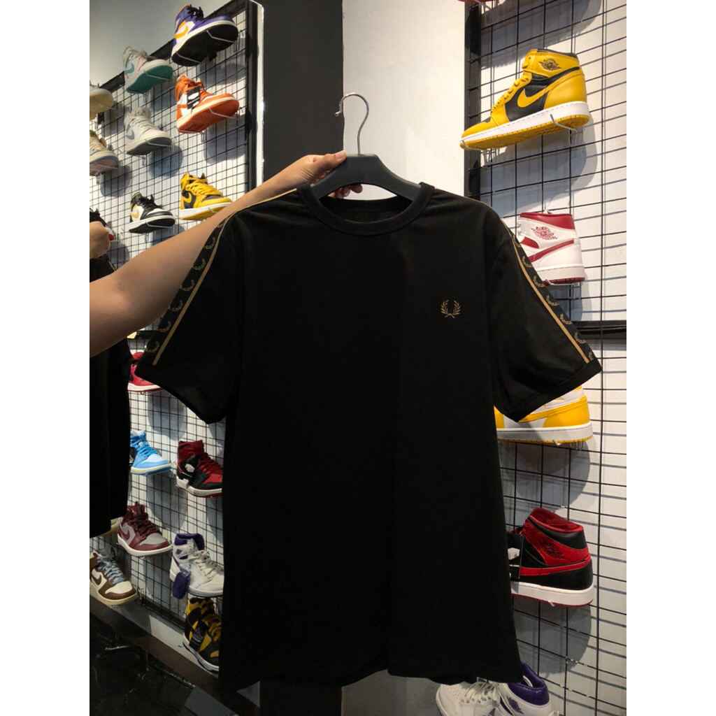 FRED PERRY TAPE RINGER T-SHIRT BLACK