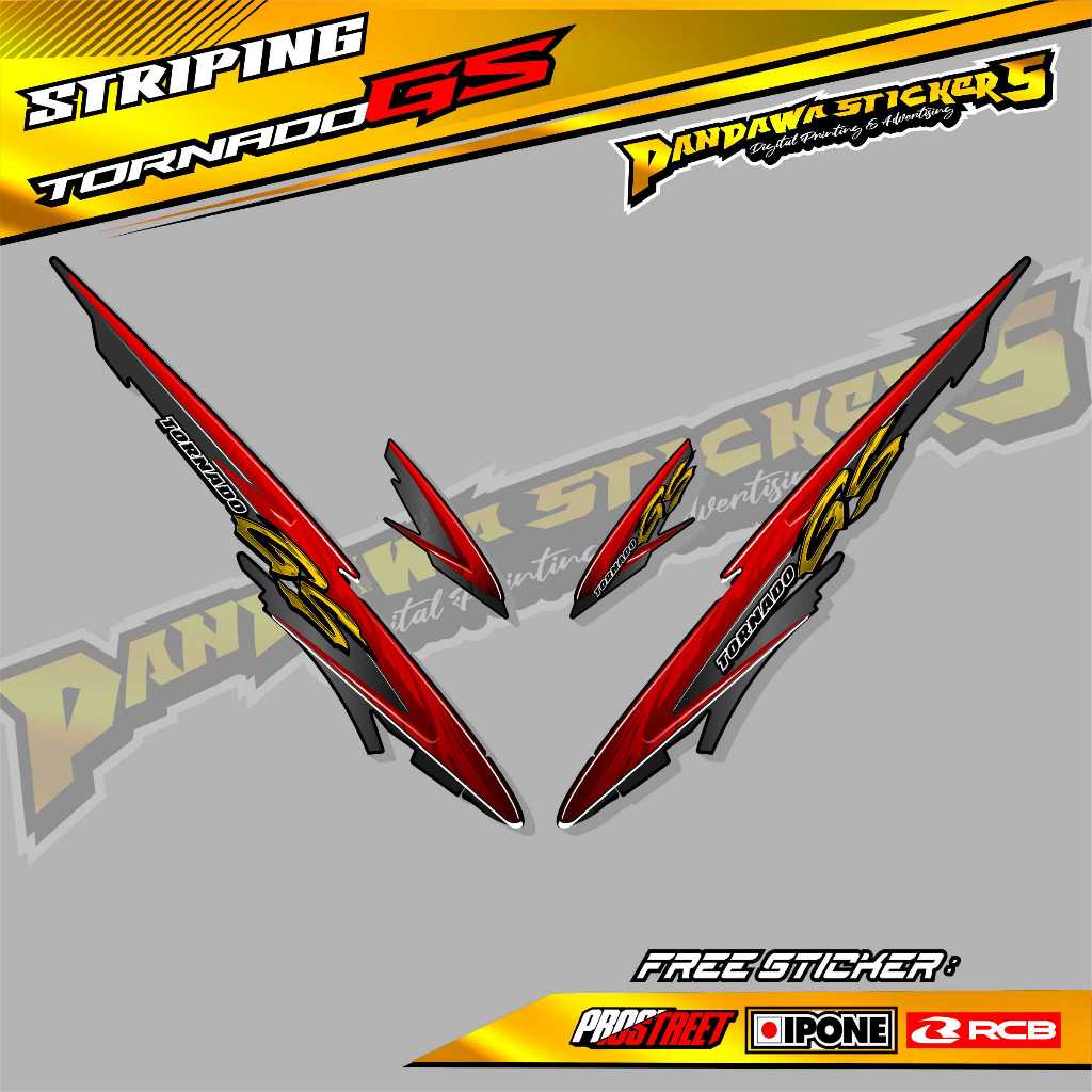 STRIPING VARIASI SUZUKI TORNADO GS / STICKER LIST VARIASI MOTOR TORNADO GS