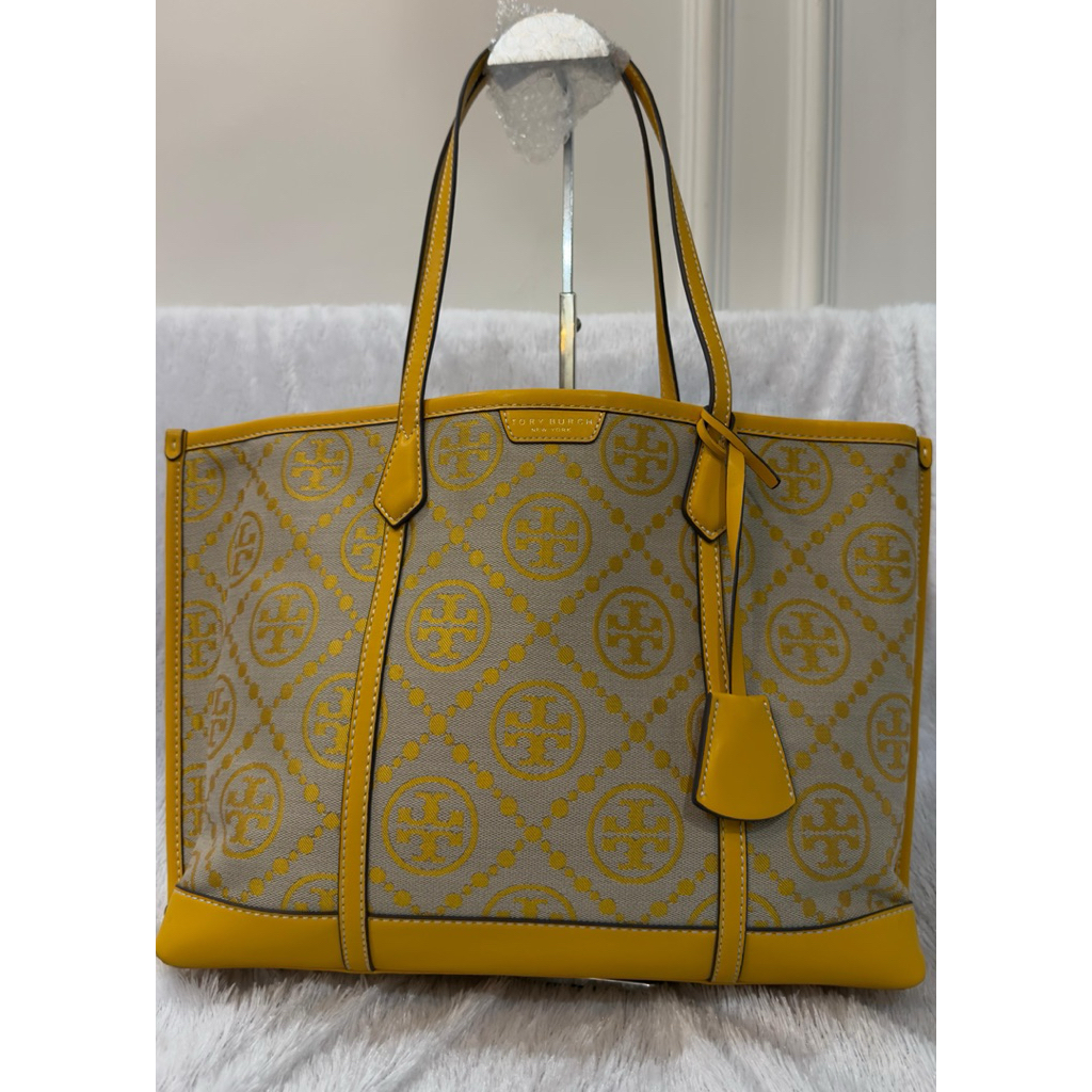 Tory Burch Perry T Monogram Triple totebag