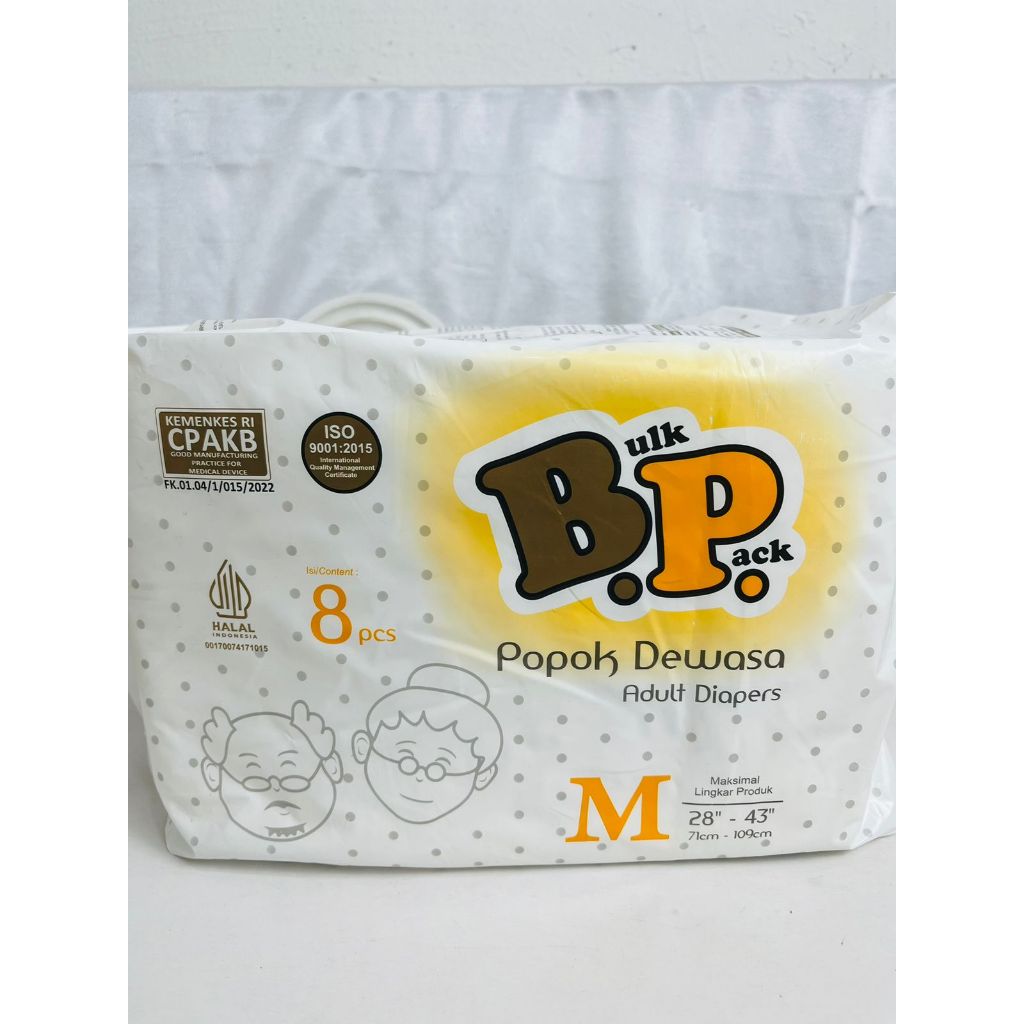 (byha) BP POPOK DEWASA ADULT DIAPERS UKURAN M isi 8pcs