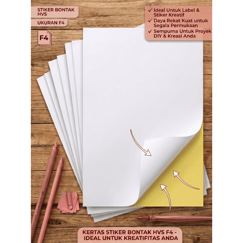 Stiker Kertas Bontak HVS Camel (20 Lembar)