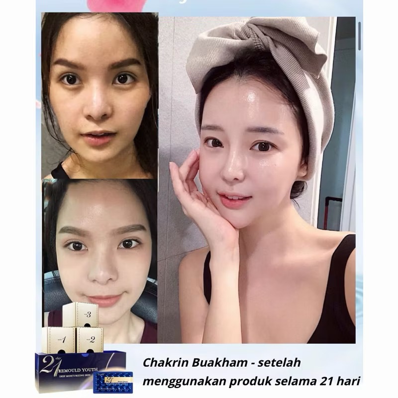 Serum Esensi perawatan Kulit 21 hari (ORIGINAL) Tanaman Ekstrat Pelembab Perbaikan Pemutih Kulit Cer