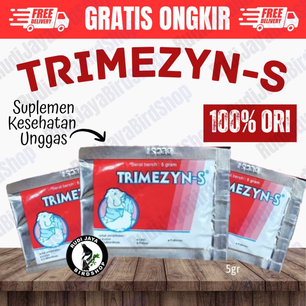 TRIMEZYN-S TRIMEZYN S 5 GRAM MEDION OBAT AYAM UNGGAS BEBEK SAKIT GANGGUNGAN PENCERNAAN PERNAFASAN