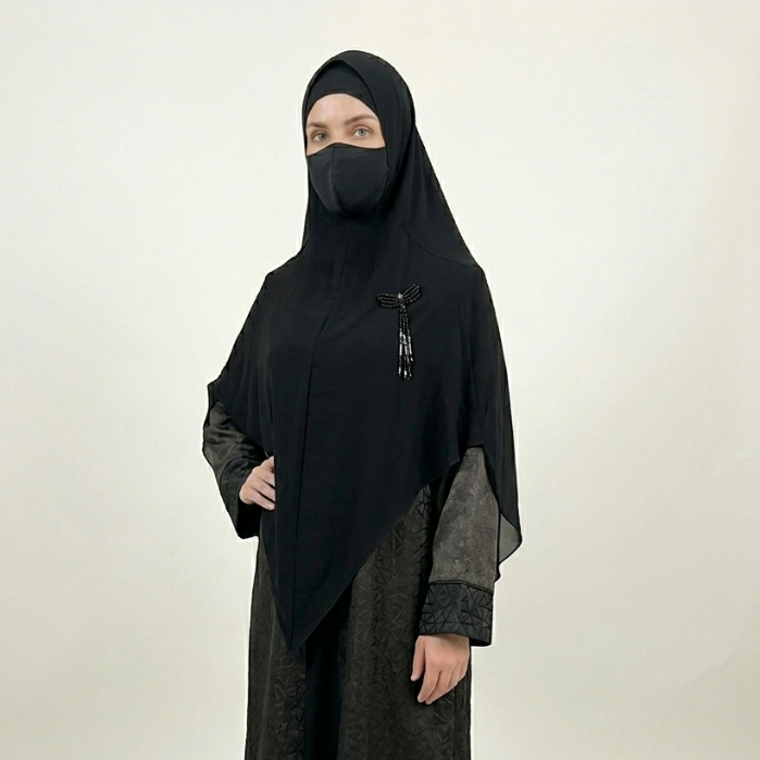 Dear Black - Mazaaya Khimar - Khimar Jetblack - Khimar Hitam