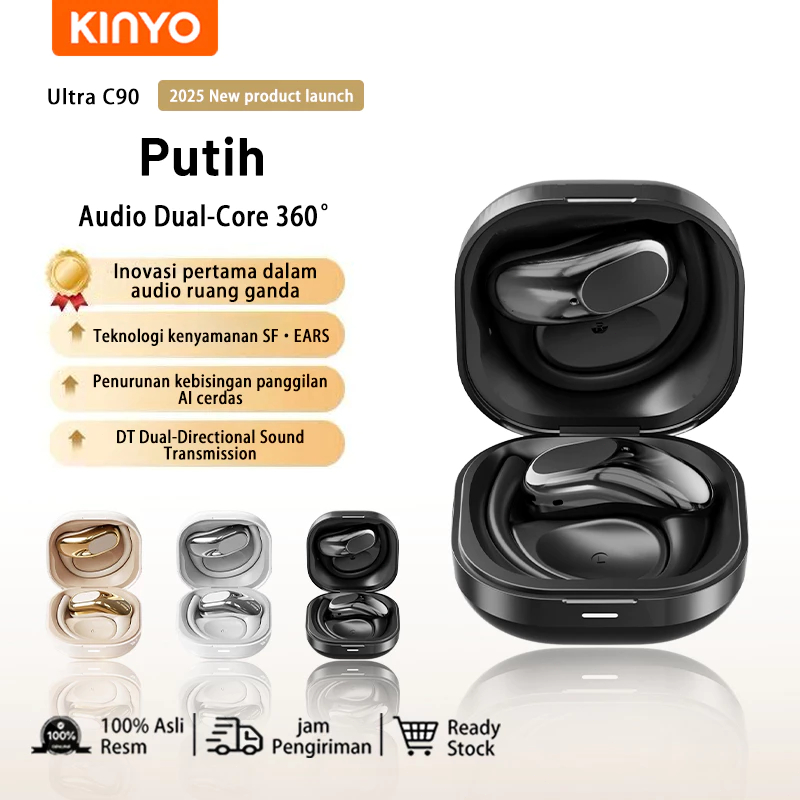 KINYO C90 TWS Gaming Anti Delay Low Latency 30 MS Headset Earphone Bluetooth 5.4 Garansi 1 Tahun