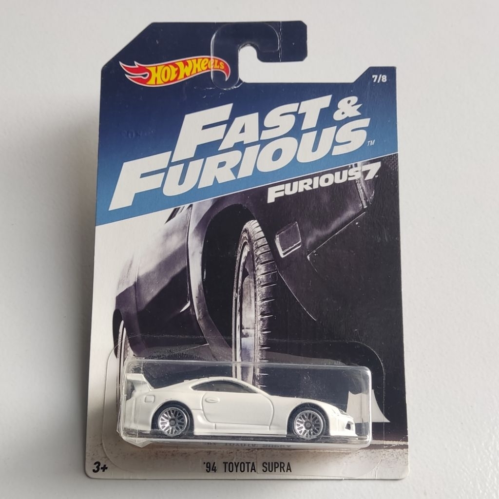 Hot Wheels 2017 Seri Fast and Furious First Edition 1994 Toyota Supra White Bad Card Free Protektor 