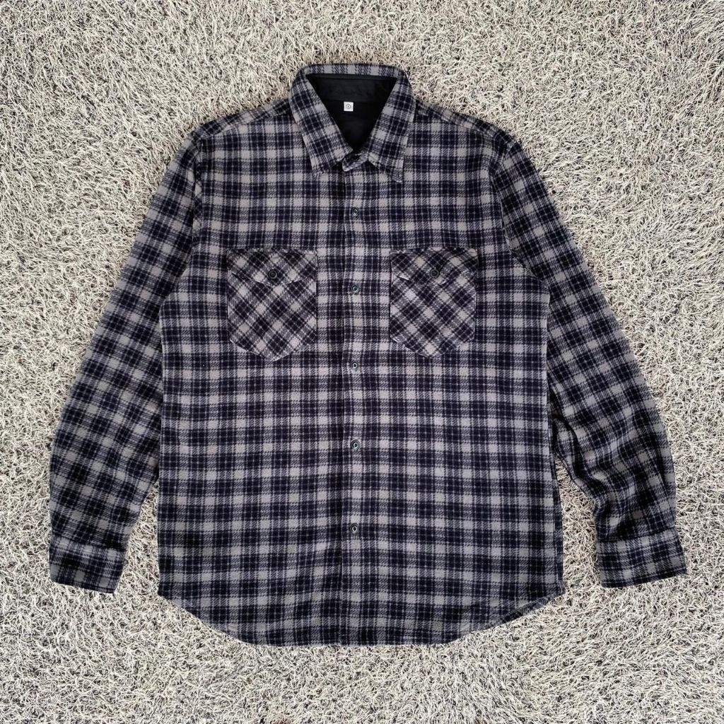 kemeja flannel uniqlo black veterano uniqlo flanel shirt kemeja