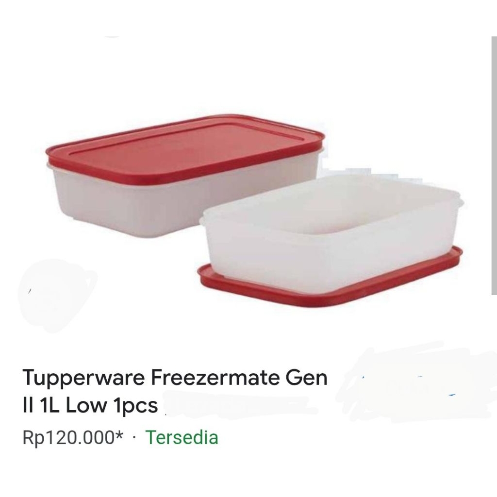 Tupperware,Frozy cozy low 1 liter 1 pcs tutup merah(murah lebay)