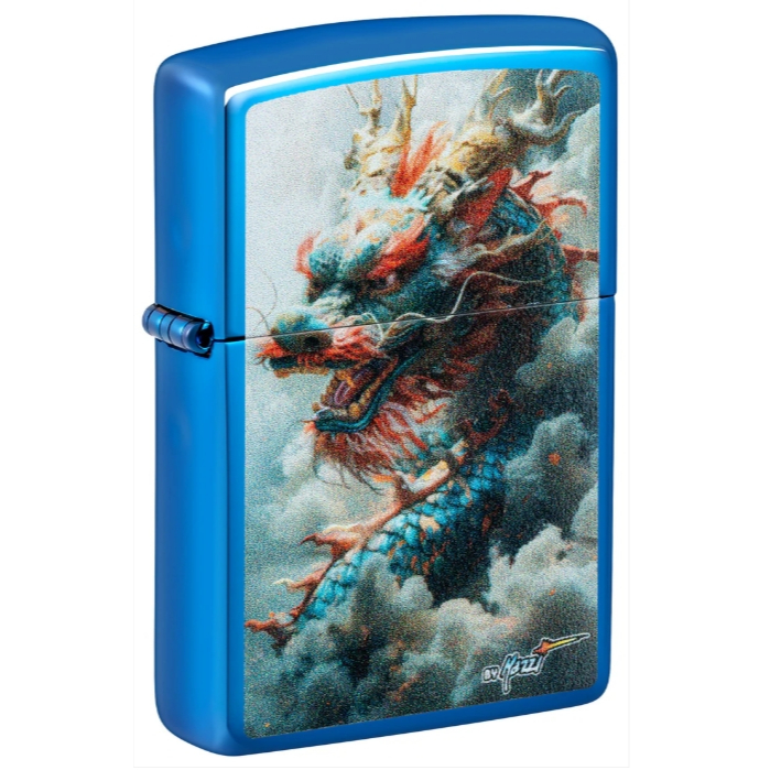 Zippo Original 46686 Mazzi Cloud Dragon Medieval Mythological (High Polish Blue)