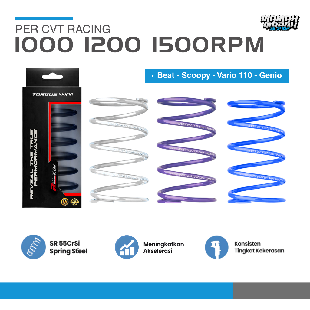 PER CVT 1000 RPM 1200 RPM 1500 RPM Honda Beat Fi ESP Beat Deluxe Scoopy Genio Beat PER CVT RACING