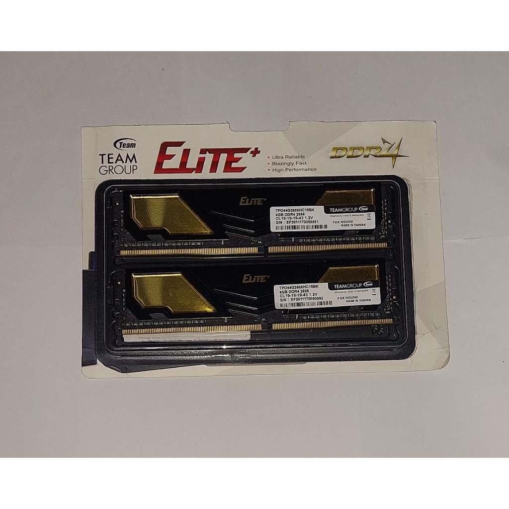 ram team elite ddr4  8gb(2x4gb) 2666Mhz