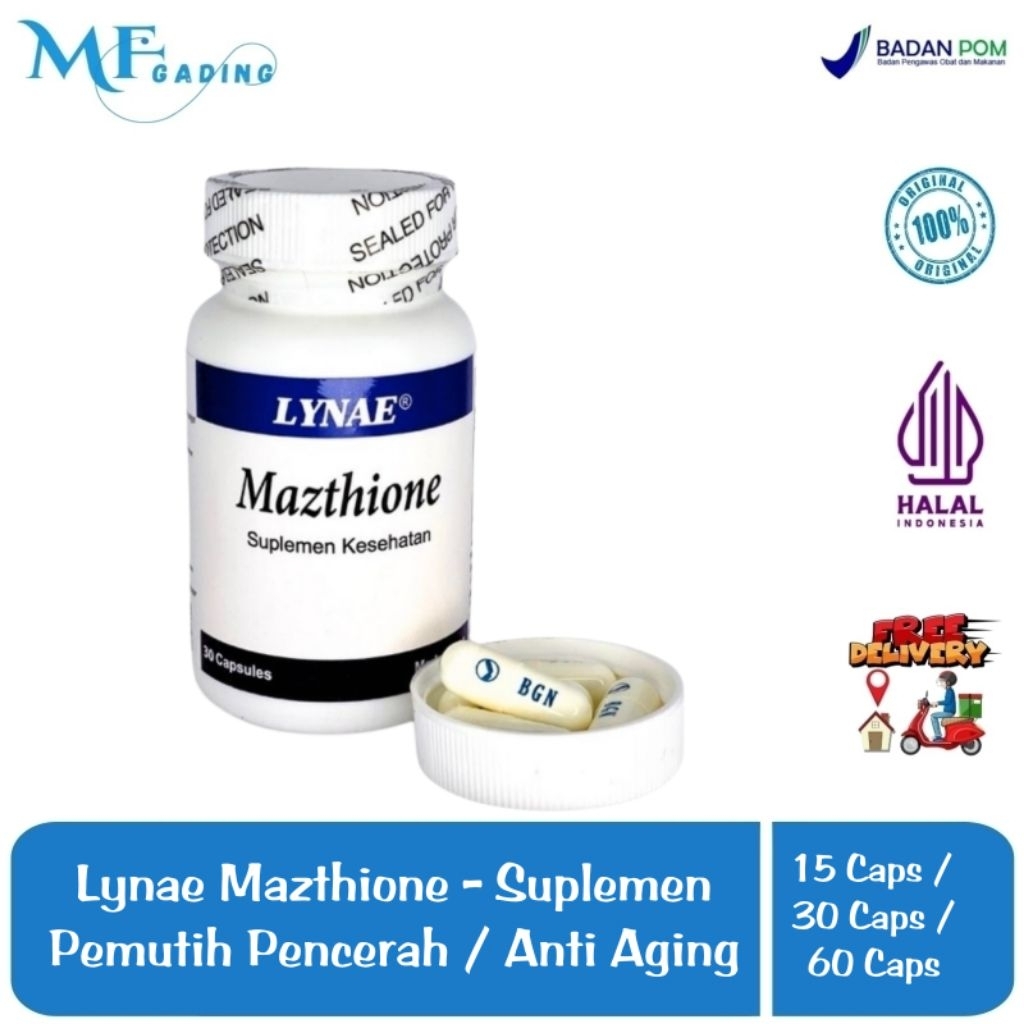 Lynae Mazthione - suplemen pemutih / whitening / pencerah / anti aging - BPOM