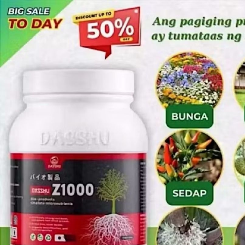 Pupuk Dasshu Z1000 - 1kg Pupuk Perangsang Akar Ramah Lingkungan