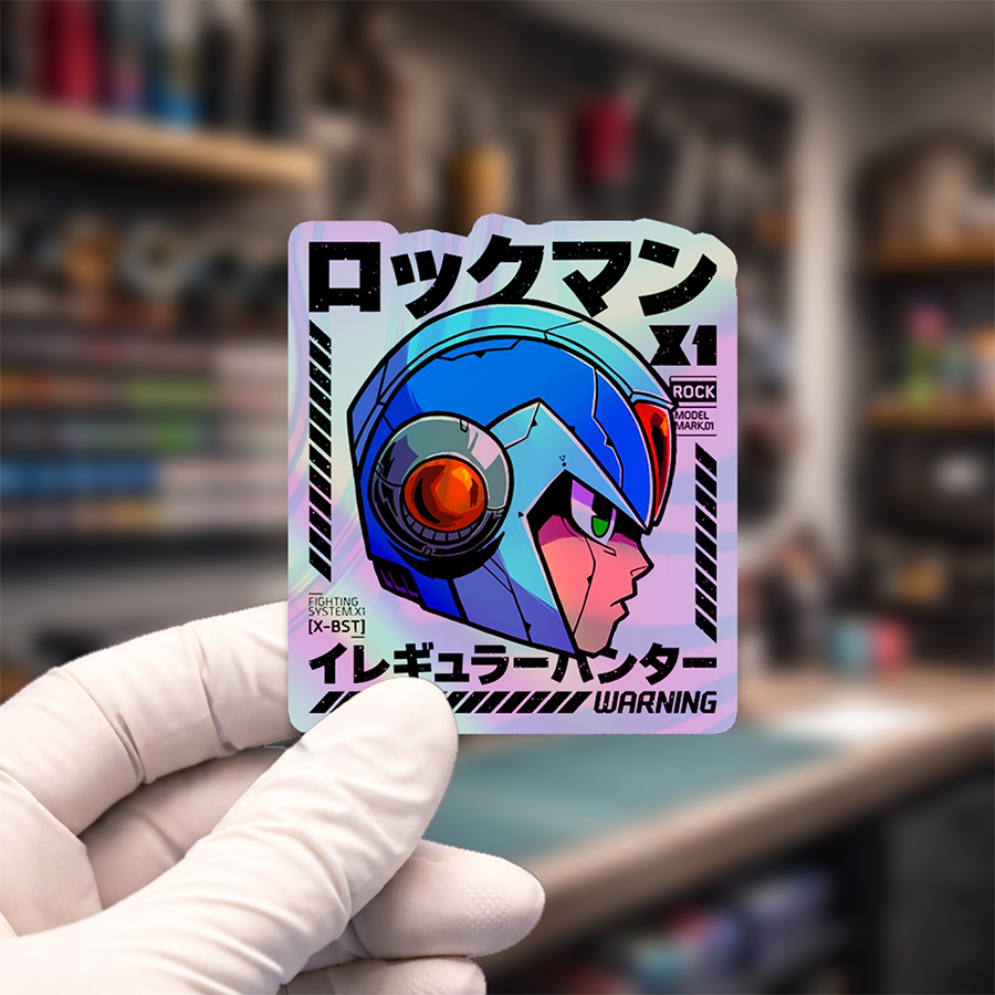 Stiker Hologram Gaming Mega Man | Mega Man X