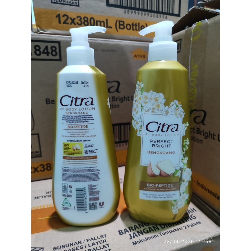 (ISI 12) CITRA UV BODY LOTION BENGKOANG PUMP 380ML(ISI 12) CITRA UV BODY LOTION BENGKOANG PUMP 380ML