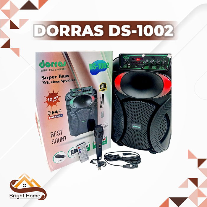 Speaker Portable 10.5 Inch DORRAS DS-1002 Bluetooth Bas