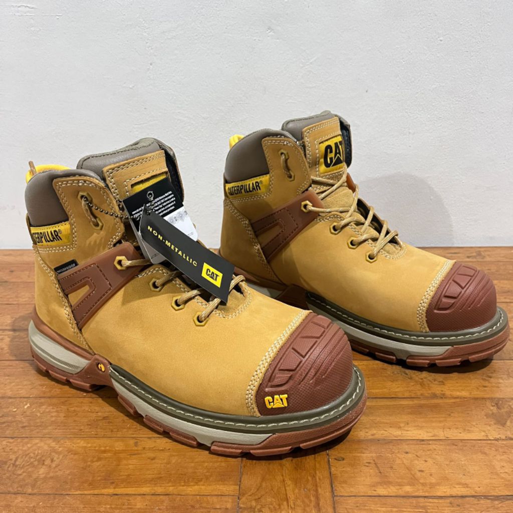 Caterpillar Safety Shoes Excavator Superlite Composite Toe Waterproof Honey Rest Original BNIB Pre O