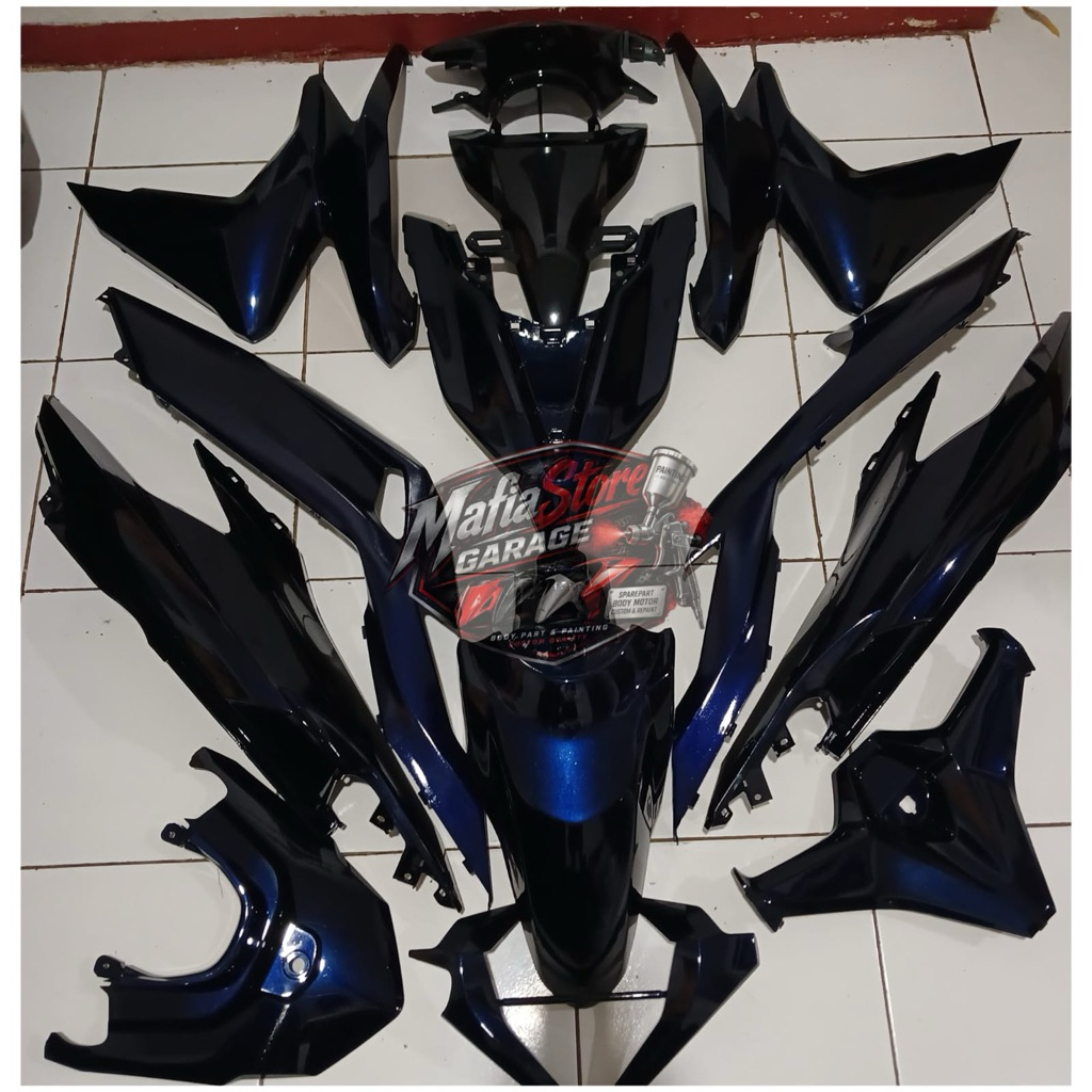 Cover body full halus motor honda vario 125/150 all new gen 1 warna blue moonlight