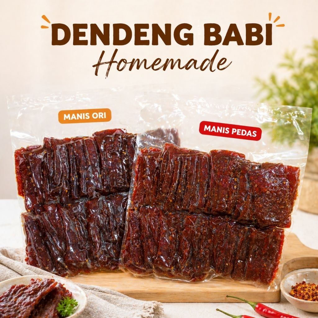 Dendeng Babi Goreng Homemade Medan Manis Pedas Siap Saji