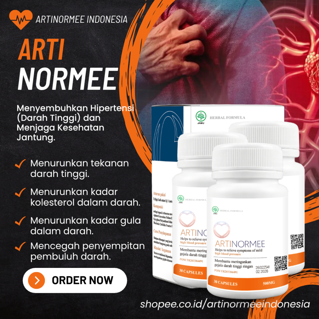 ARTINORMEE Original Impotensi ( 3 Botol ) Obat Herbal Darah Tinggi Hipertensi Jantung Stroke BPOM