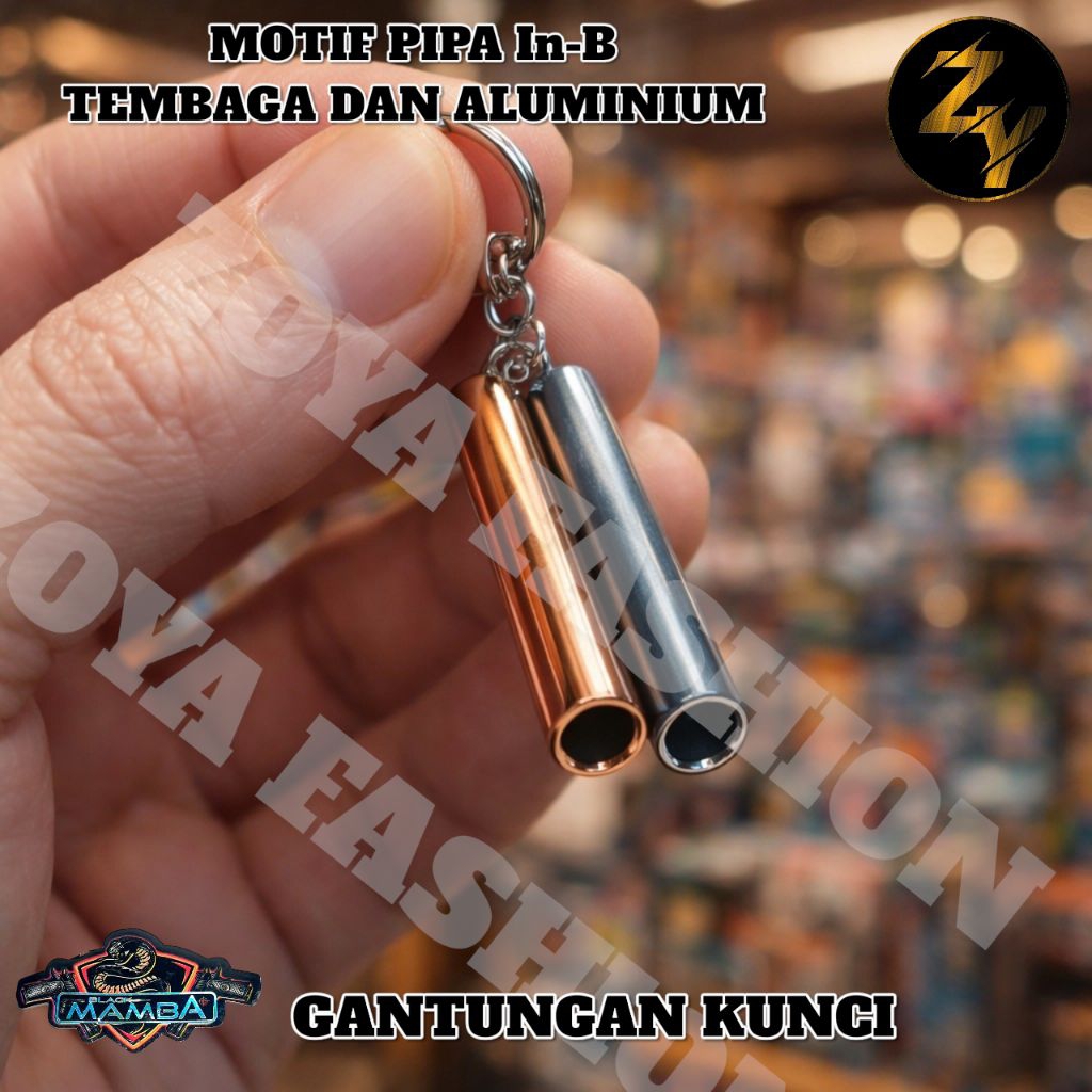 Gantungan kunci / Ganci Motif Pipa Almunium/Tembaga In-B.P377/P355/M2000