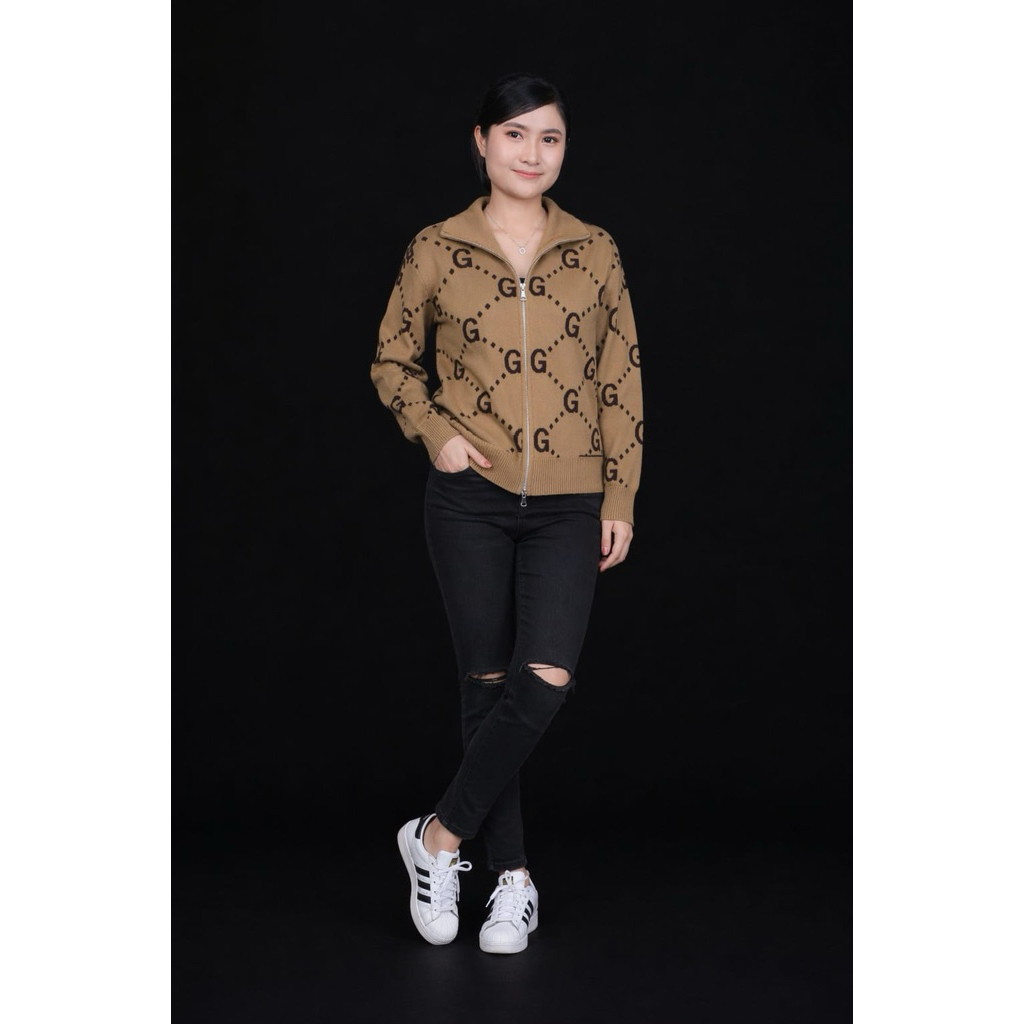 Jaket Wanita Rajut Pisi Premium Import Bangkok BKK