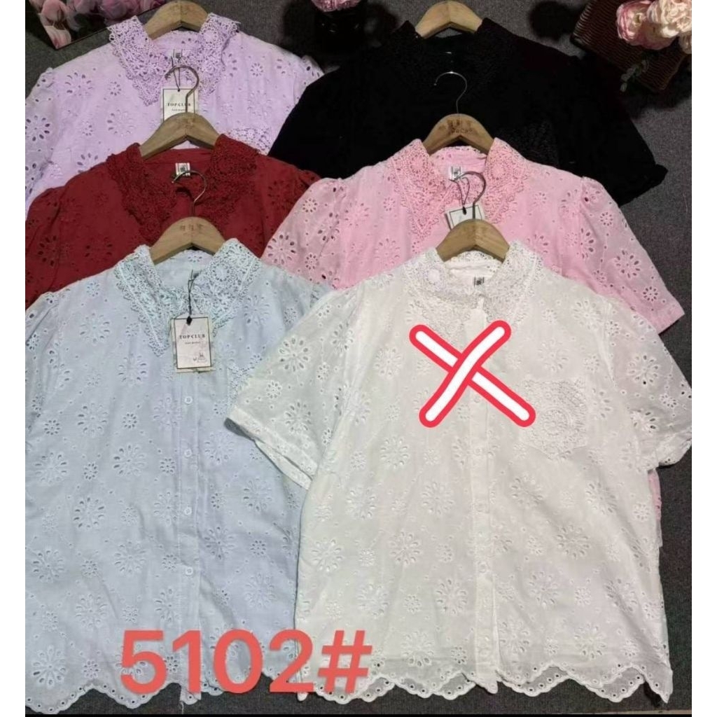 SALE Atasan kemeja katbol tangan pendek furing wanita top club katun bangkok bkk