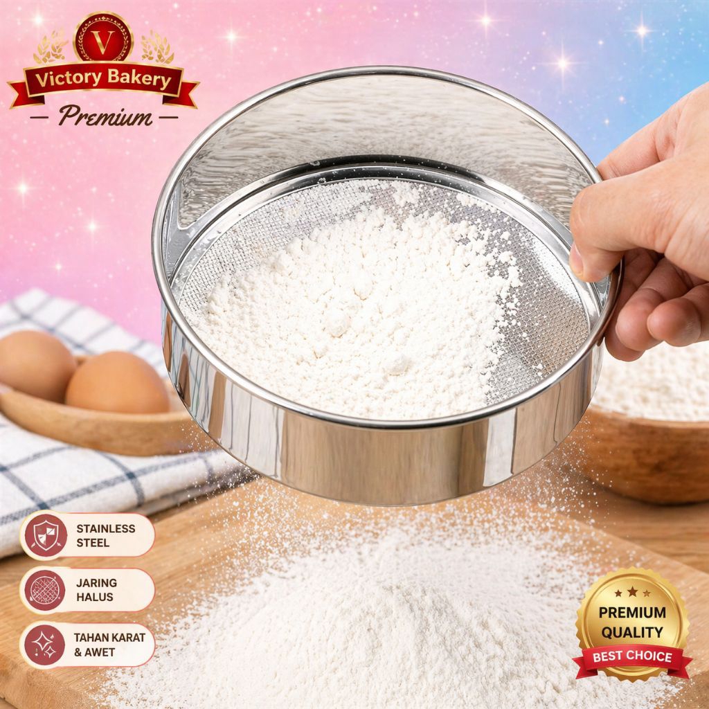 Ayakan Tepung Stainless Saringan Tepung Bulat / Saringan Ayakan Titisan Stainless Tepung