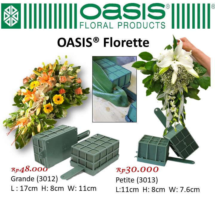OASIS Florette Grande 3012 Gantungan Oasis Include Foam Basah Oasis Perlengkapan Bunga Foam Basah Fo