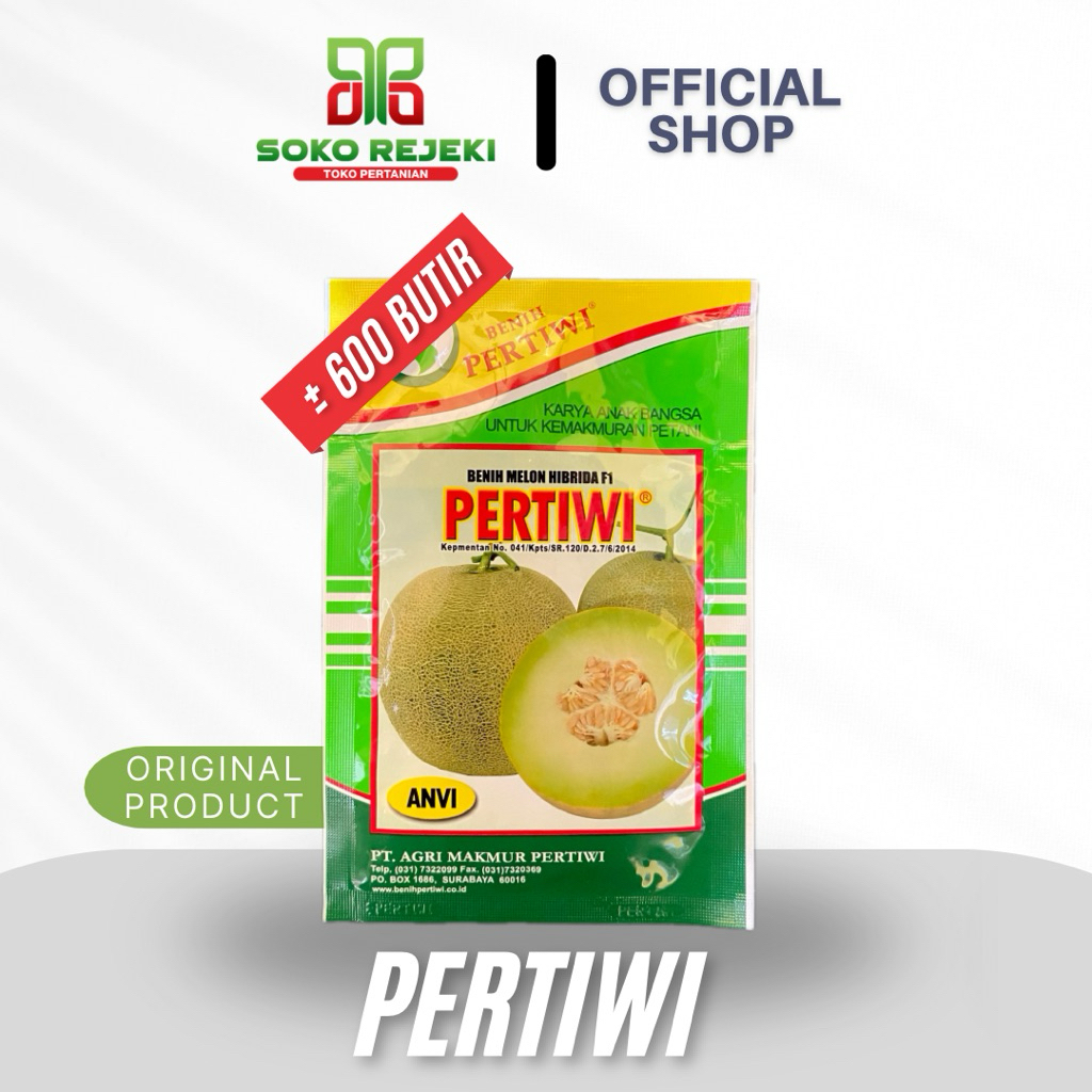 Benih Melon Pertiwi Cap Pertiwi Original isi 600